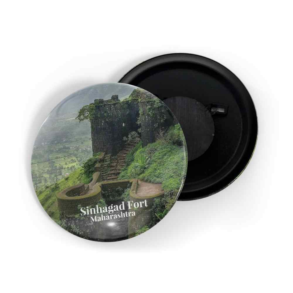 dhcrafts Fridge Magnet Multicolor Maharastra Sinhagad Fort D1 Glossy Finish Design Pack of 1